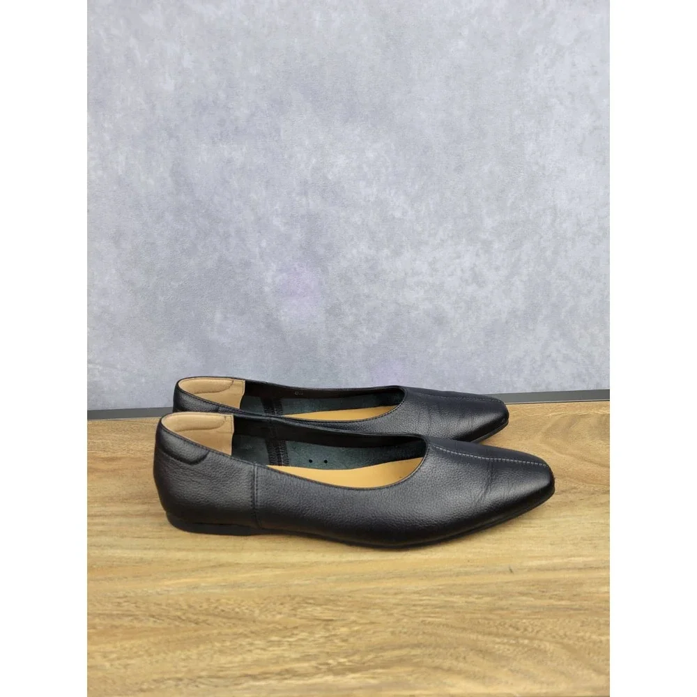 Everlane‎ The Day Glove Black Leather Pointed Toe Ballet Flats Women's Size 6.5 - Picture 3 of 8